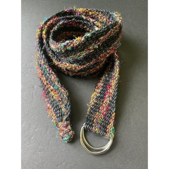 Handcrafted Woven Hemp Silk Braided Adjustable Hippie Unisex One Size Belt - Picture 6 of 6